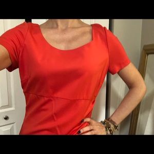Red-orange Diane Von Furstenberg dress